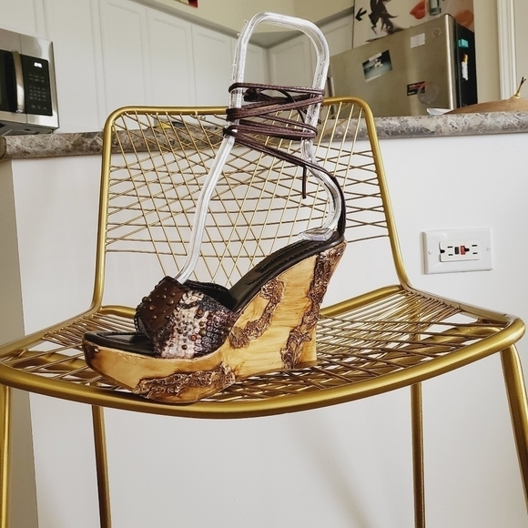 Steve Madden Luxe | Snakeskin Wedges - Picture 4 of 11